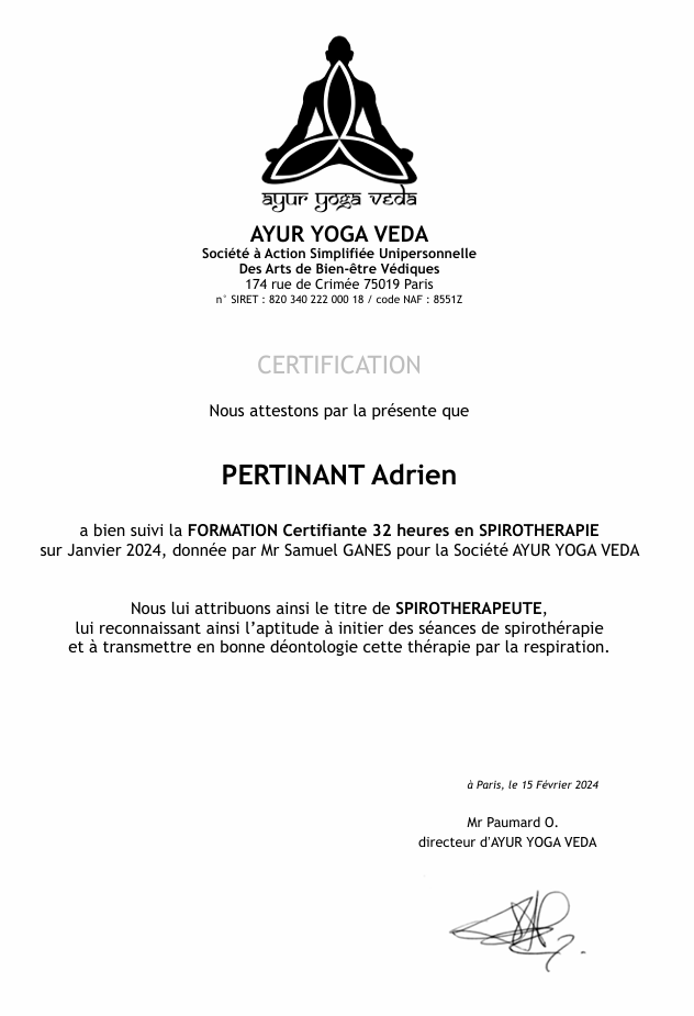 certificat respiration