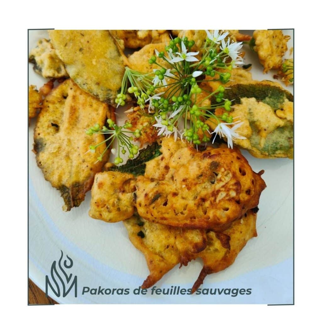 Beignets pakoras de feuilles de plantes