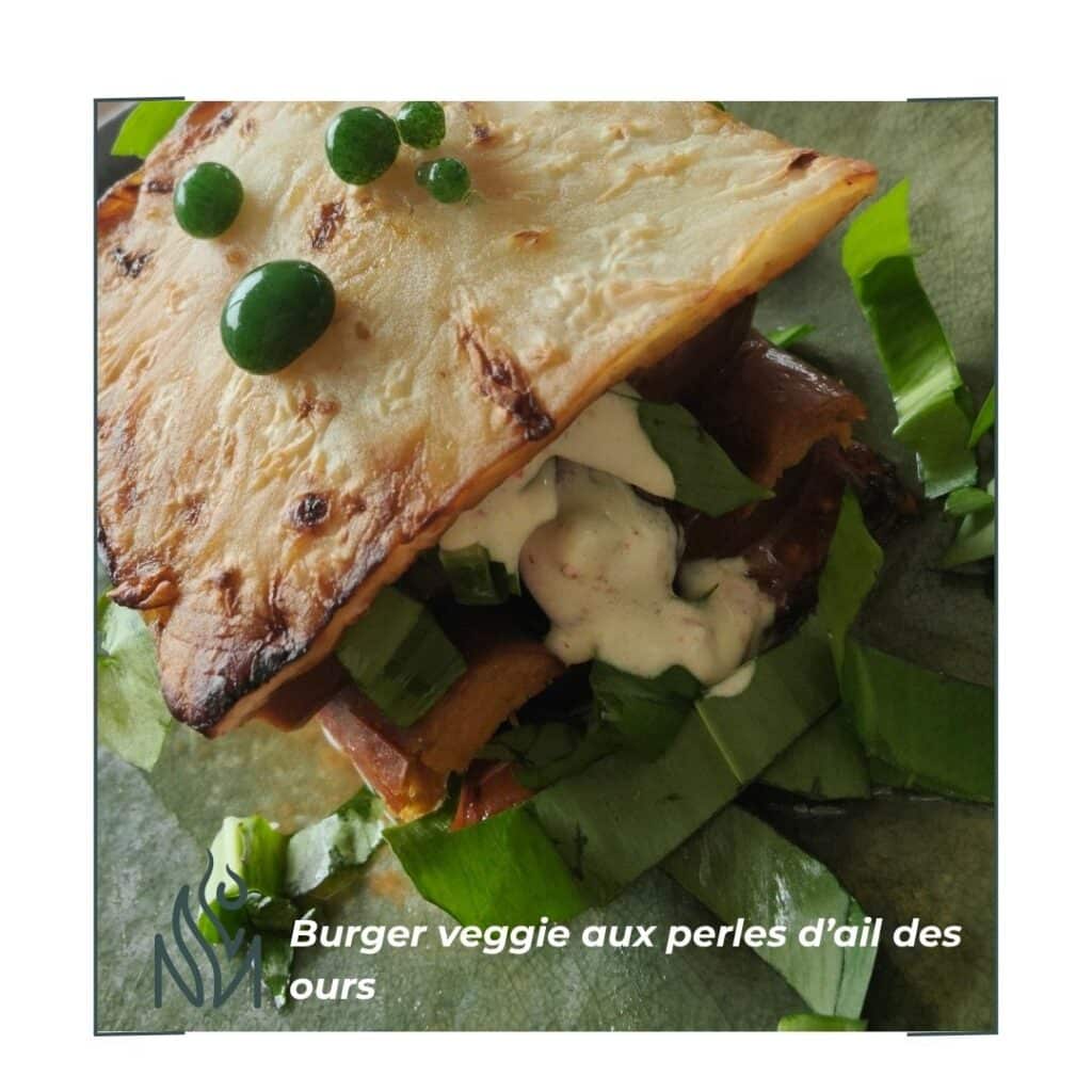 Burger végétal avec céleri branche
