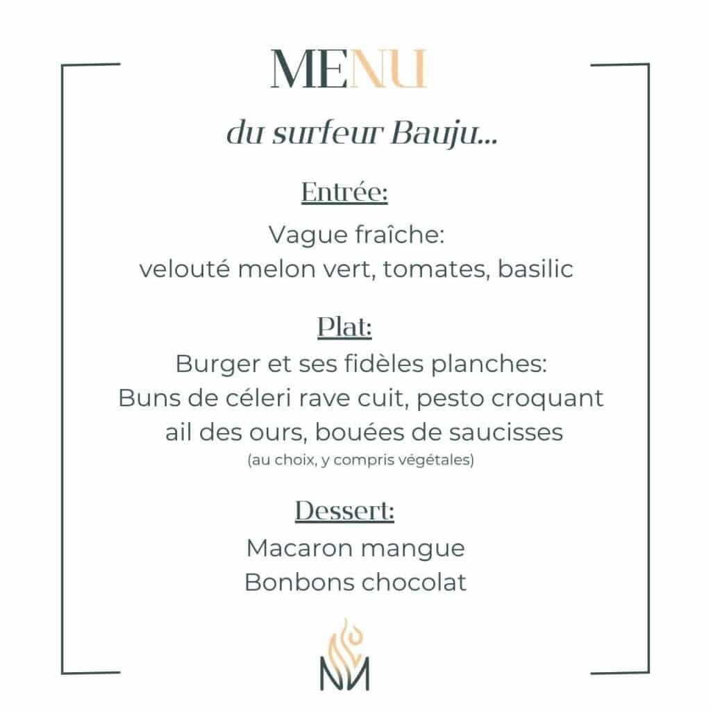 Menu original et local